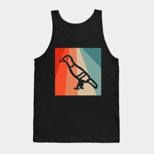 Retro pigeon design bird vintage silhouette accessory Tank Top